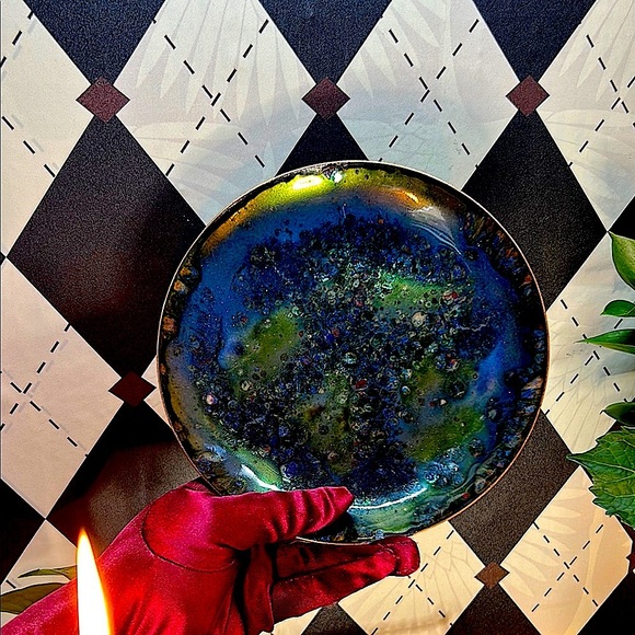 Copper Enamel Art Plate | Vibrant Hand-Fired Colors • One-of-a-Kind - Picture 12 of 13